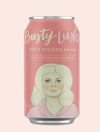 Busty Lush She's Golden NA Blonde Ale -single can