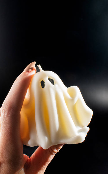 Cute Ghost Candle: Pumpkin Spice