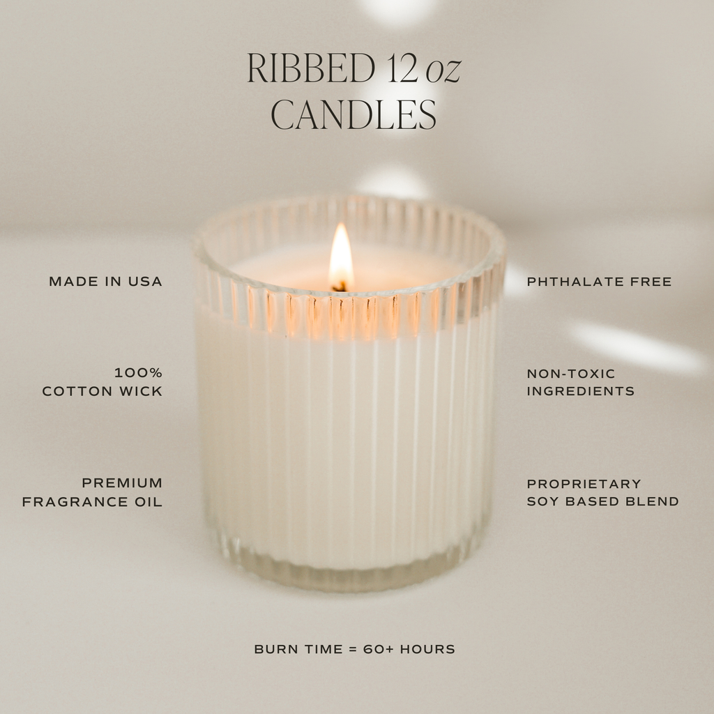 Future Mrs. Soy Candle - Ribbed Glass Jar with Box
