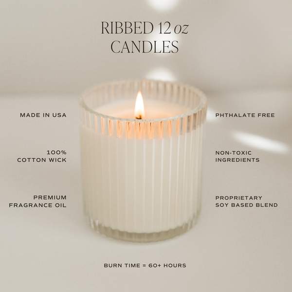 Future Mrs. Soy Candle - Ribbed Glass Jar with Box
