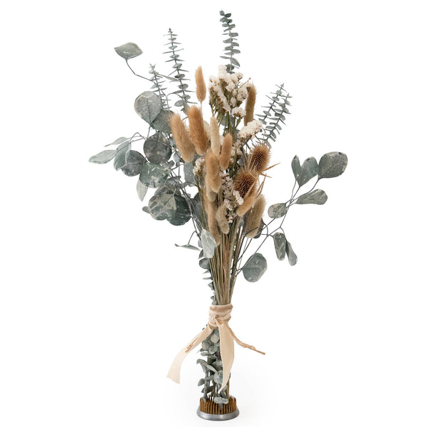 White-Washed Eucalyptus & Thistle Bouquet
