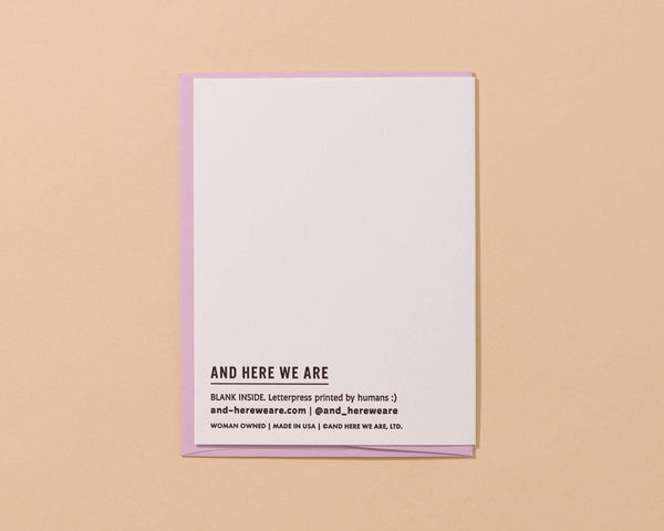 So Very Sorry Letterpress Simple Sympathy Card