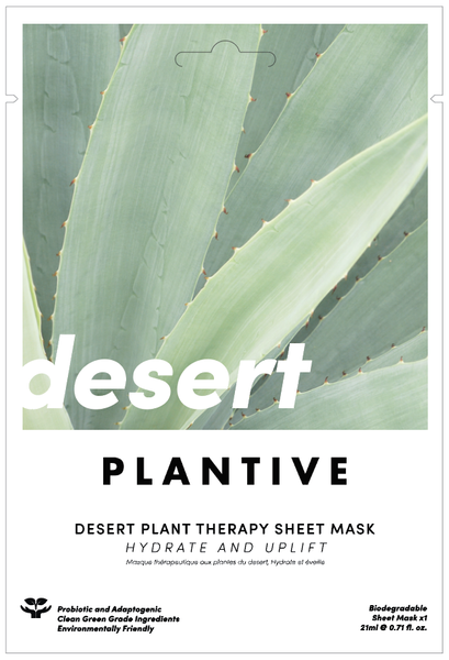 Plantive Desert Plant Therapy Biodegradable Face Sheet Mask