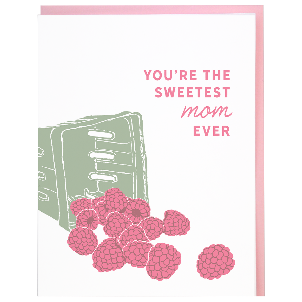Raspberries Mom Card