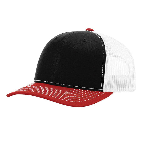 Richardson 112 Classic Premium Trucker Hat, Snapback Cap: Biscuit/True Blue