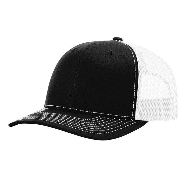 Richardson 112 Classic Premium Trucker Hat, Snapback Cap: Biscuit/True Blue