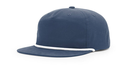 Richardson 256 Grandpa Pinch 5-Panel Hat, Rope Cap, Umpqua: Navy/White