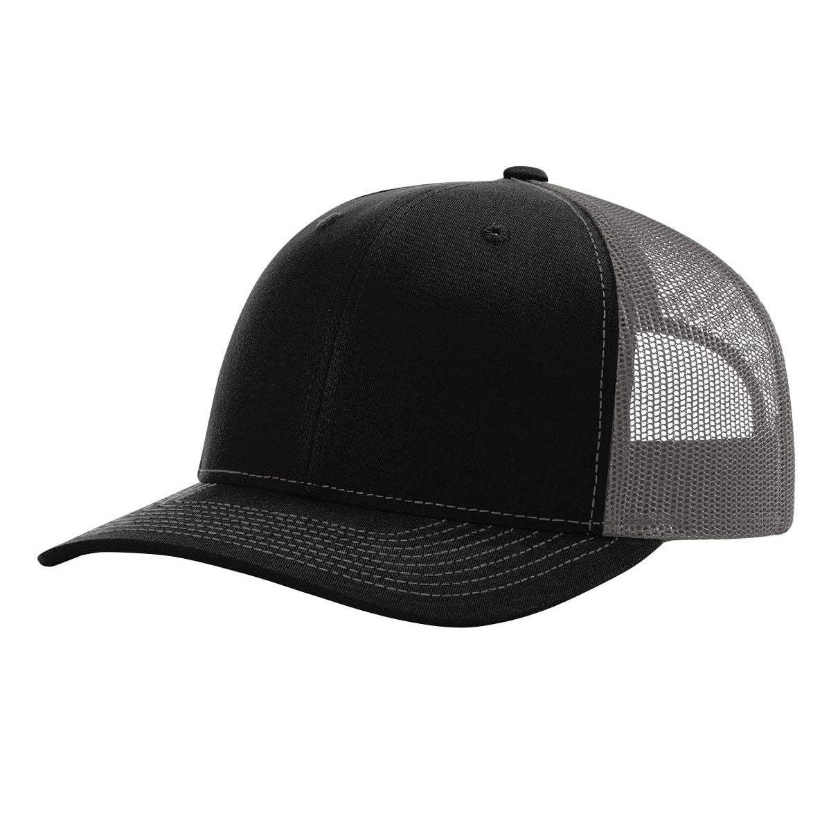 Richardson 112 Classic Premium Trucker Hat, Snapback Cap: Biscuit/True Blue