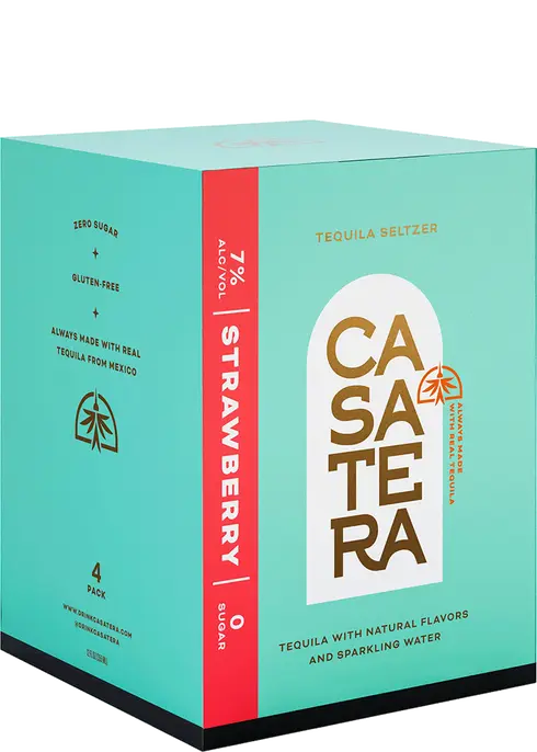 Casatera Strawberry Tequila Seltzer - 4 pack