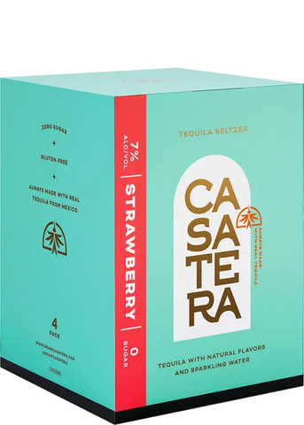 Casatera Strawberry Tequila Seltzer - 4 pack
