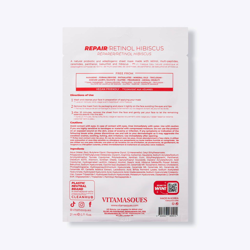 Repair Retinol Hibiscus Face Sheet Mask