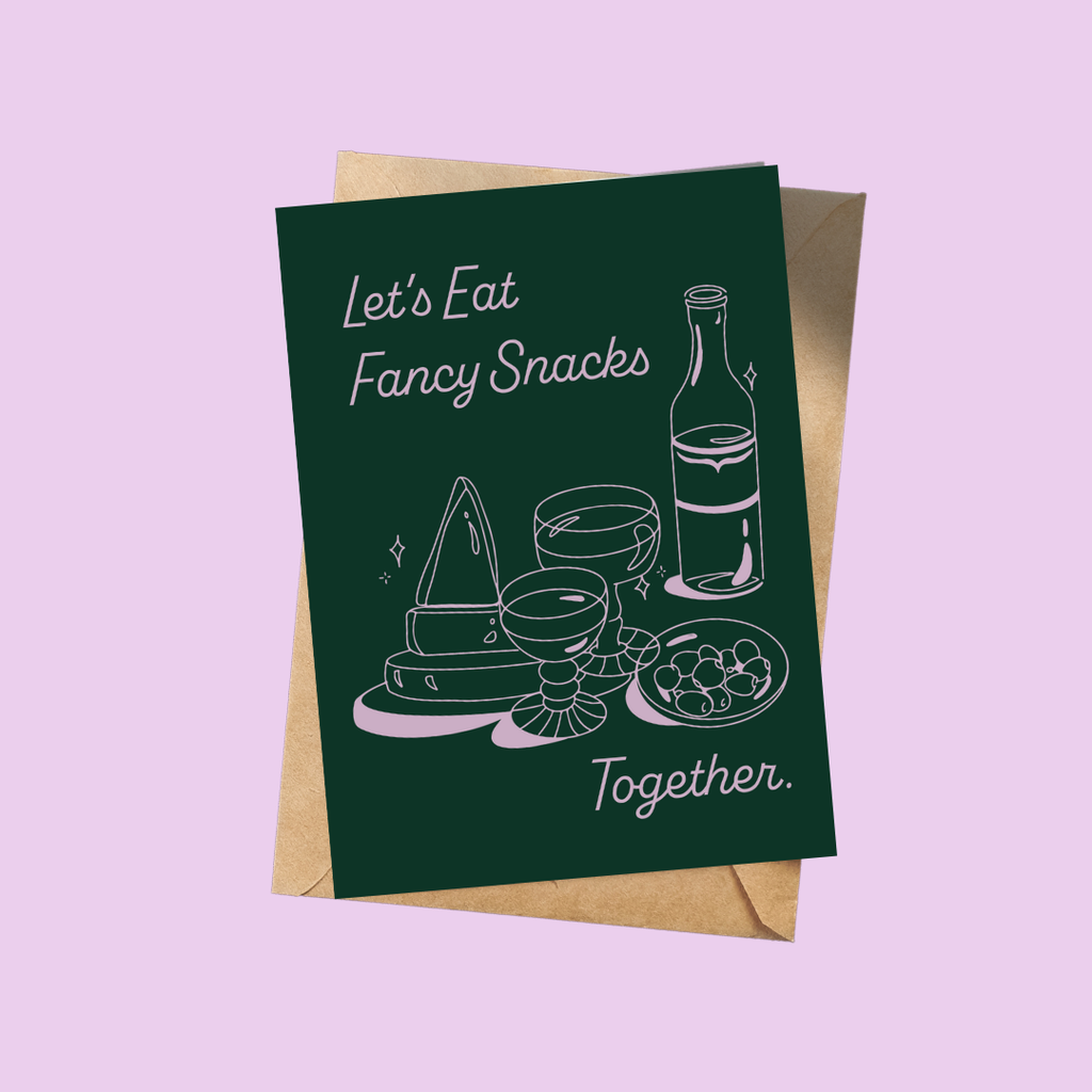Let's Eat Fancy Snacks - Invitation / Greeting Card