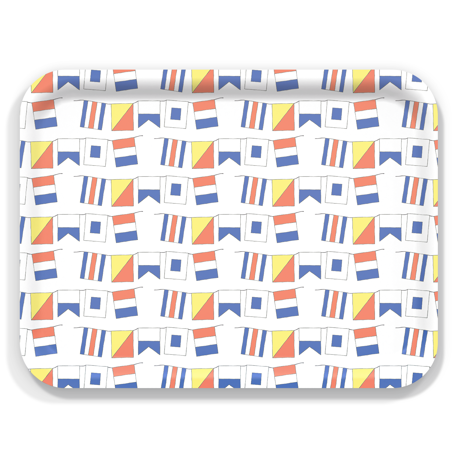 New England Tray Collection by Sara Fitz: Check Red