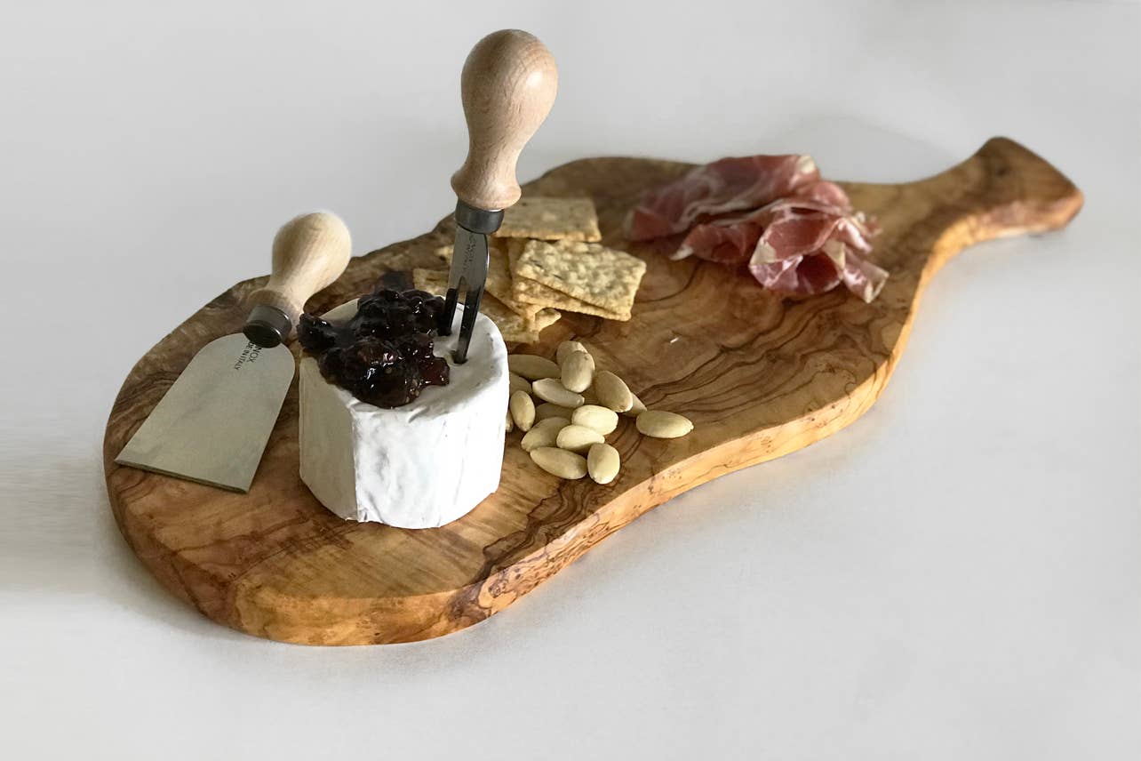 Italian Olivewood Charcuterie and Cheese Paddle Board: Medium (13-14'')