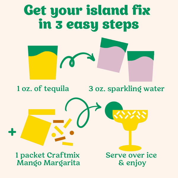 Mango Margarita Cocktail / Mocktail Mixer - single packets
