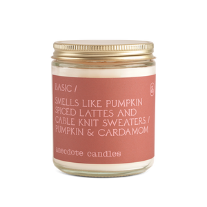 Basic (Pumpkin & Cardamom) Glass Jar Candle