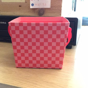 Gift Box - pink and red checkered