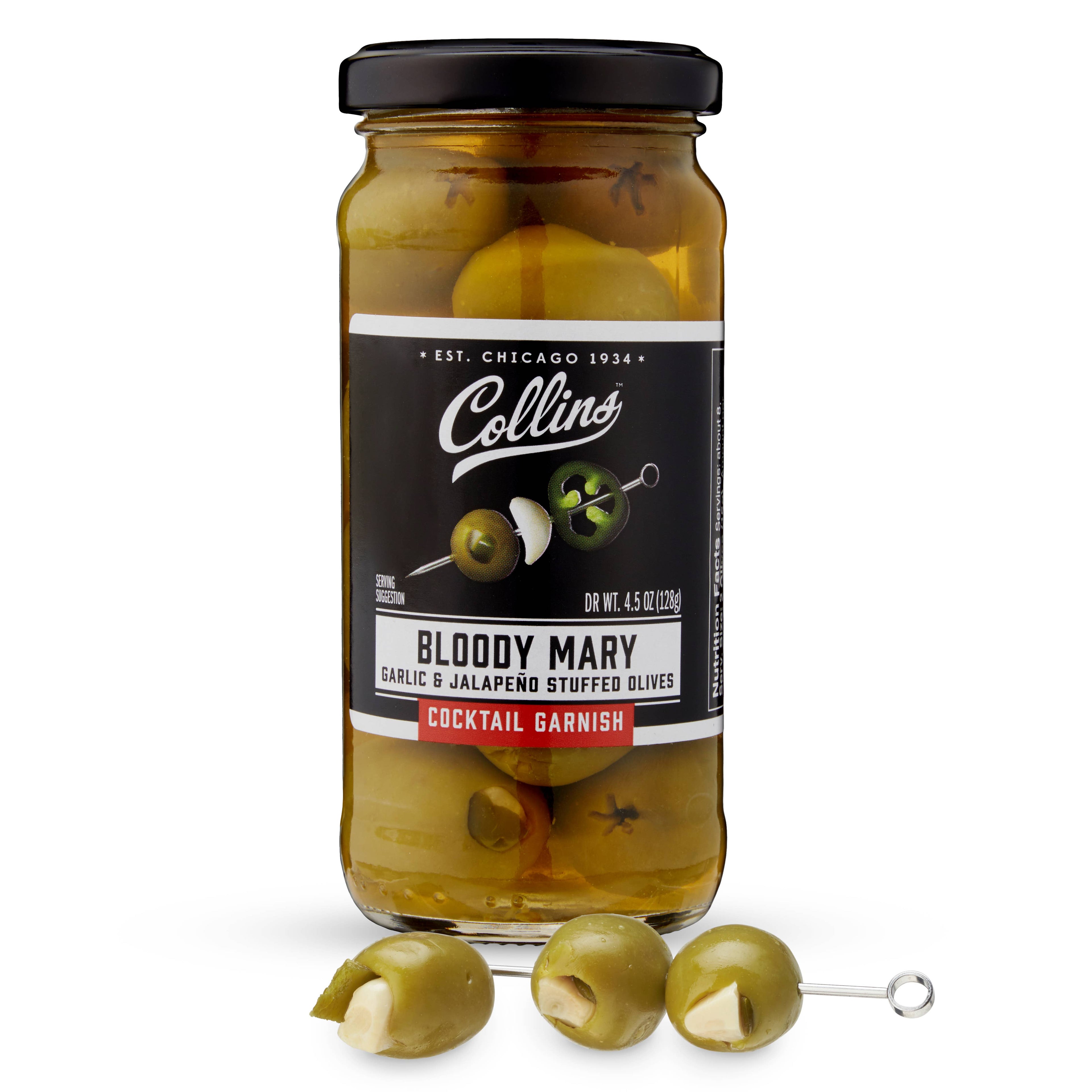 Gourmet Jalapeno & Garlic-Stuffed Cocktail Olives - 4.5 oz