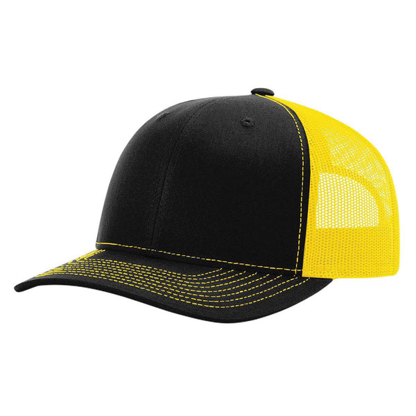 Richardson 112 Classic Premium Trucker Hat, Snapback Cap: Biscuit/True Blue
