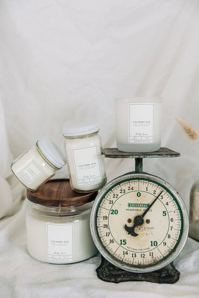 Laundry Day Candle: SM. MASON JAR 8OZ.
