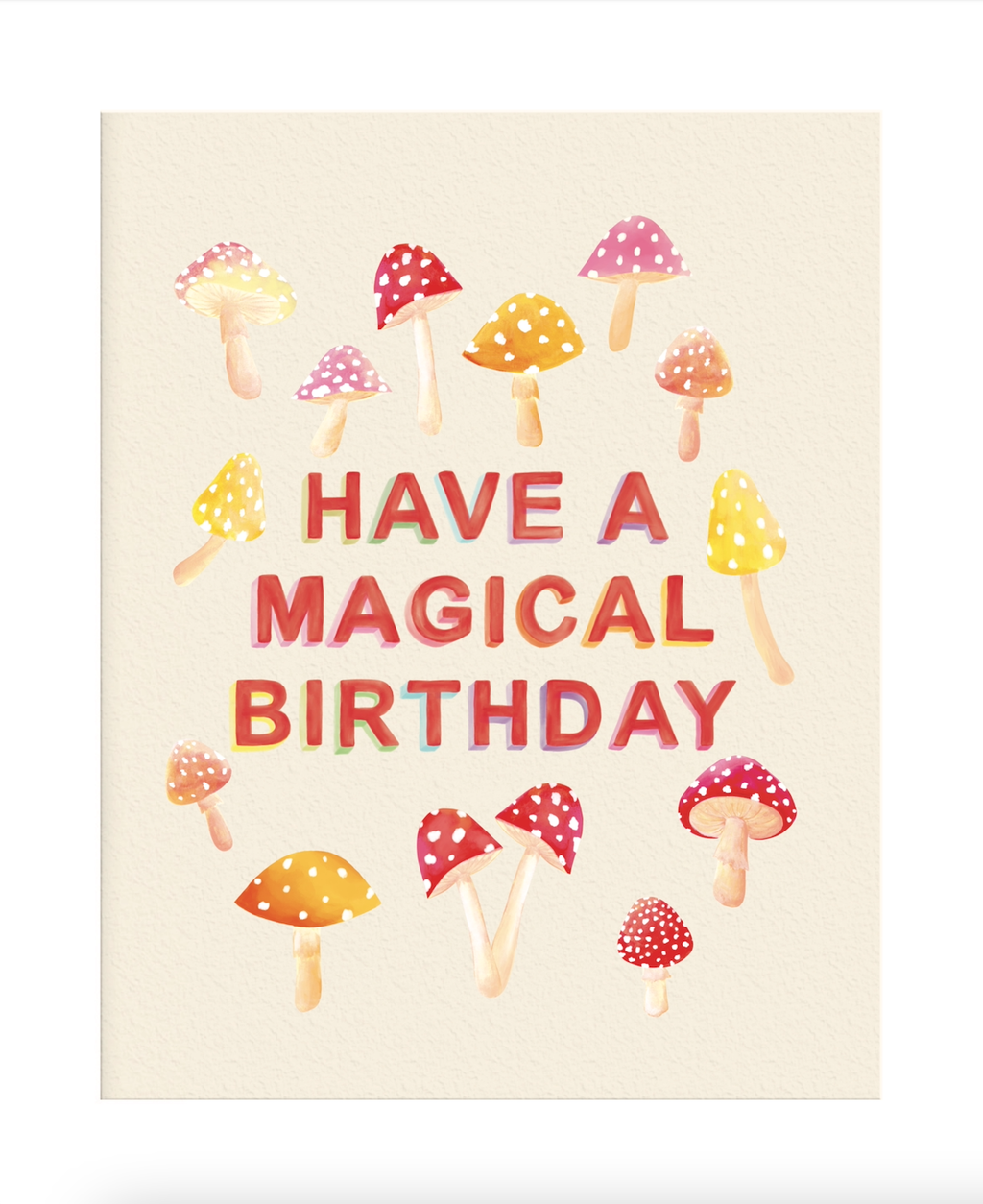 Magic Mushrooms Birthday Card: Single