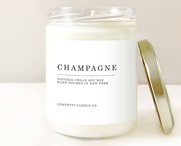 Champagne Soy Candle: 8 Ounces