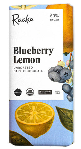 Raaka Blueberry Lemon Chocolate Bar
