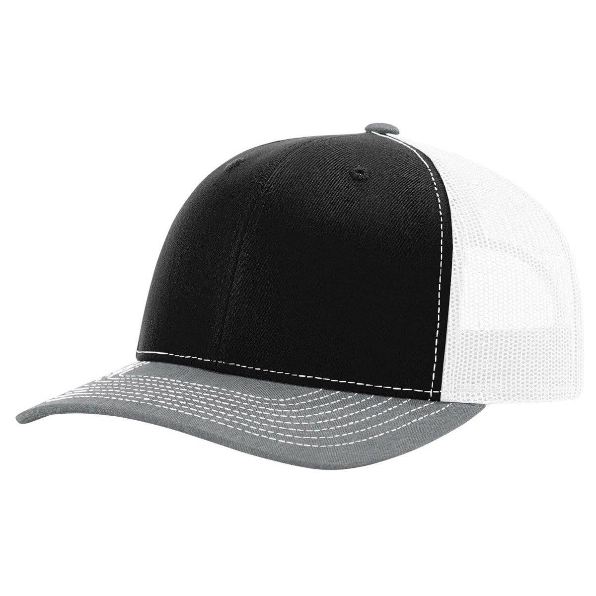 Richardson 112 Classic Premium Trucker Hat, Snapback Cap: Biscuit/True Blue