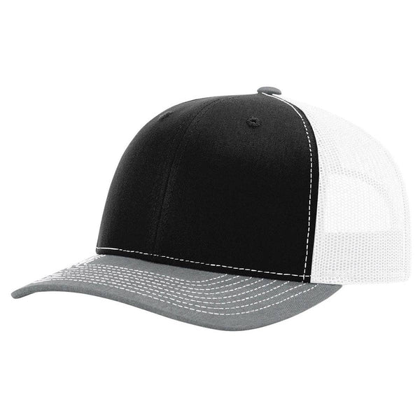 Richardson 112 Classic Premium Trucker Hat, Snapback Cap: Biscuit/True Blue