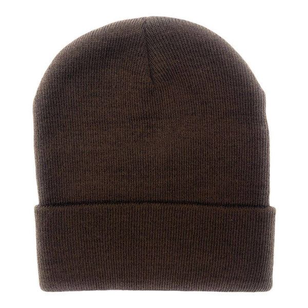 Beanies Caps Toboggan Cuffed Soft Knit in Bulk Multi-Color Plain Blank Wholesale: Khaki