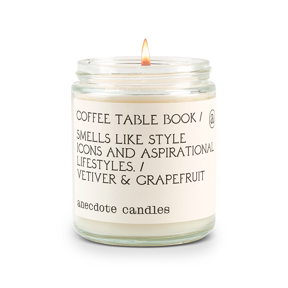 Coffee Table Book (Vetiver & Grapefruit) Candle: 7.8 oz Glass Jar