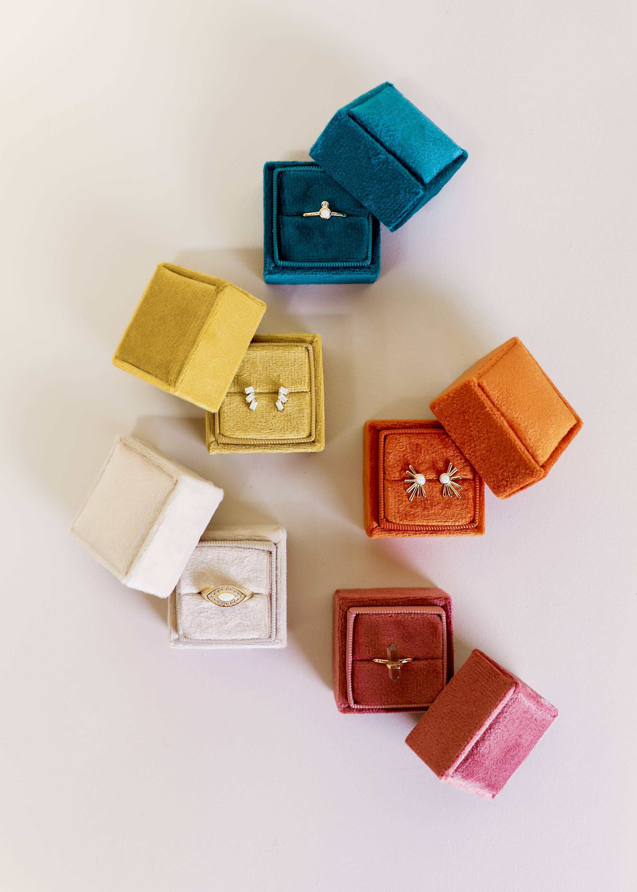 Velvet Jewelry Box - Square - Dusty Rose: Dusty Rose