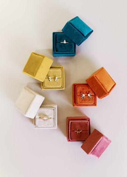 Velvet Jewelry Box - Square - Dusty Rose: Dusty Rose