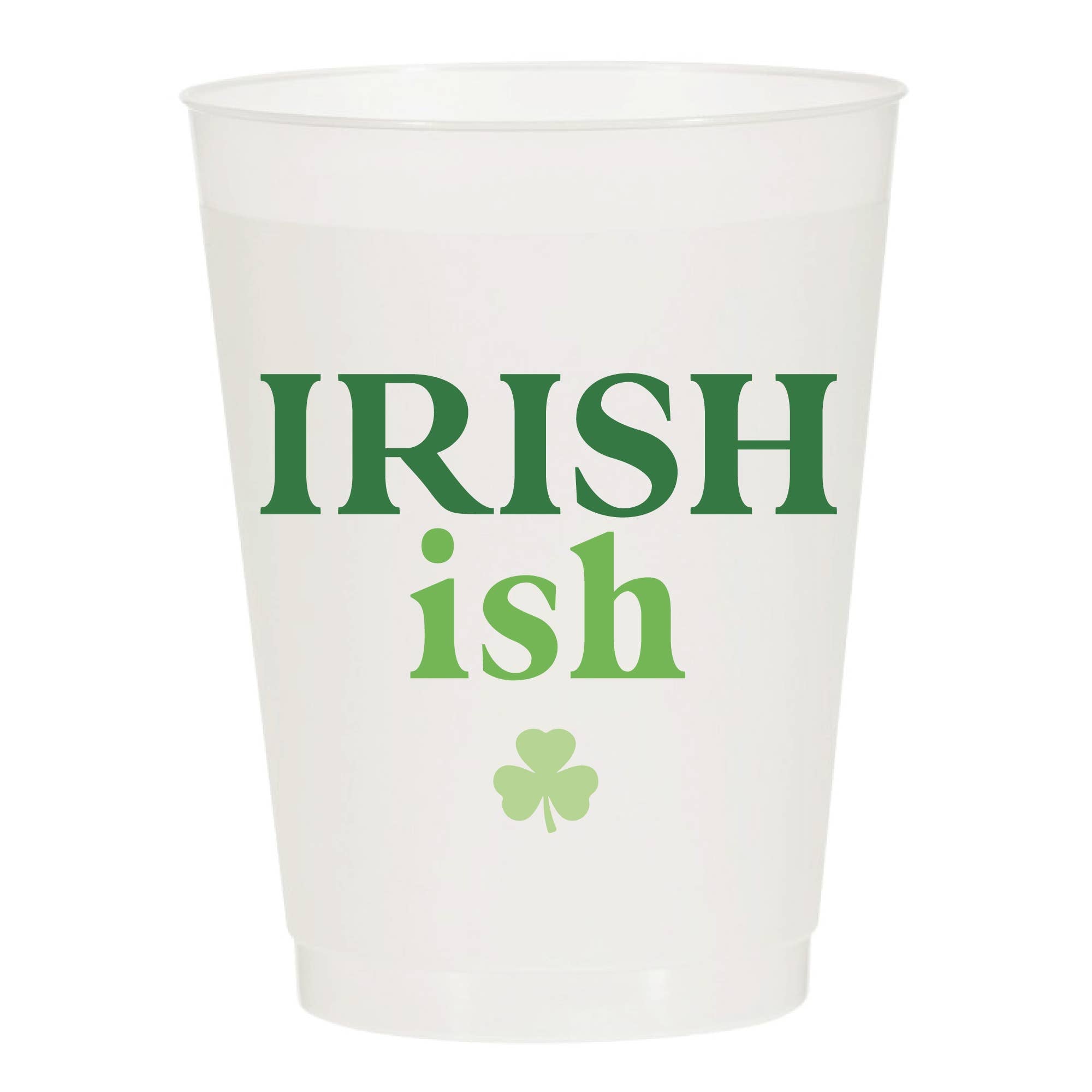 Irish Ish Shamrock Frosted Cups - St Patricks : Pack of 10