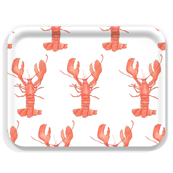 New England Tray Collection by Sara Fitz: Check Red