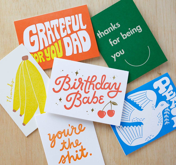You're The Shit Neon Letterpress Greeting Card
