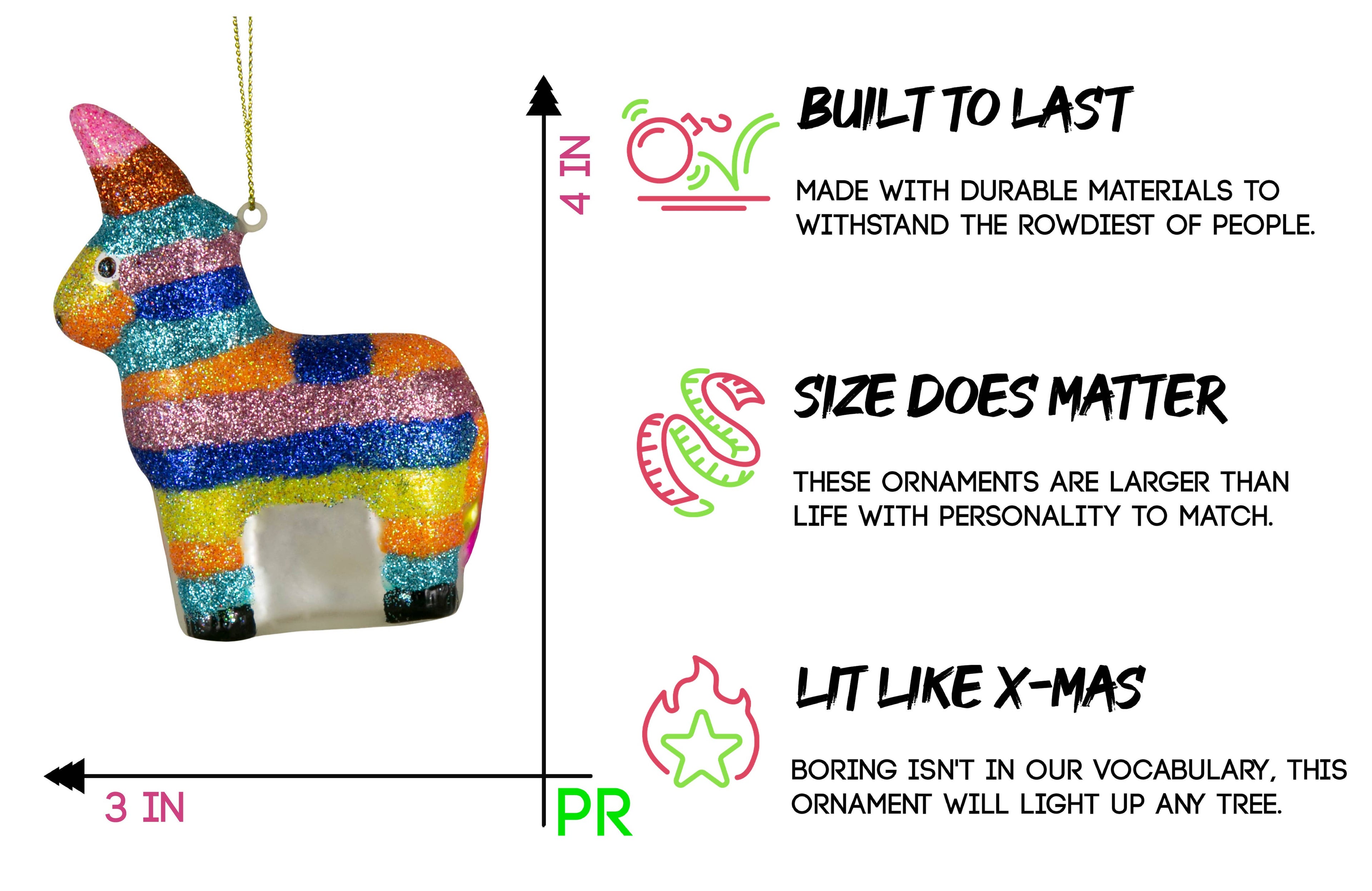 Party Rock | Pinata Glass Ornament