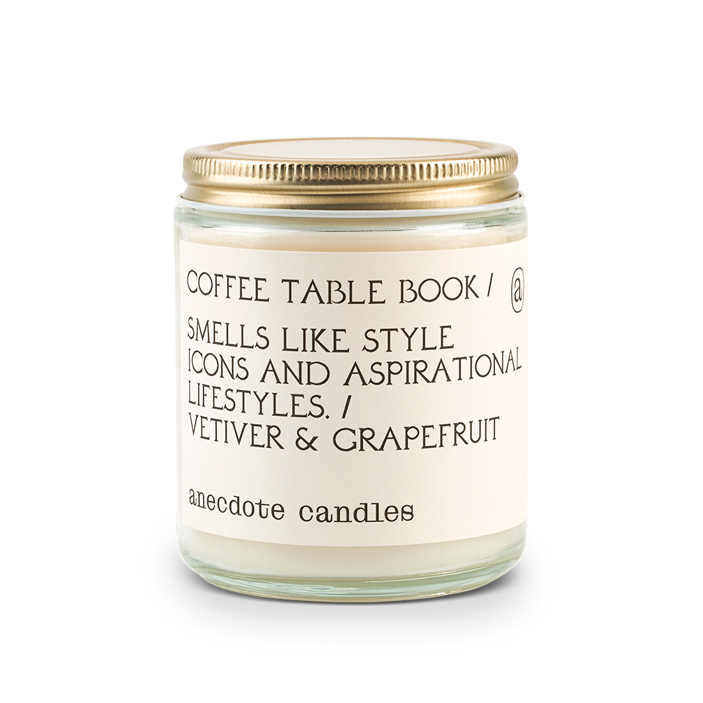 Coffee Table Book (Vetiver & Grapefruit) Candle: 7.8 oz Glass Jar