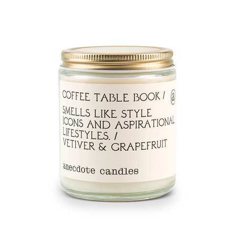 Coffee Table Book (Vetiver & Grapefruit) Candle: 7.8 oz Glass Jar