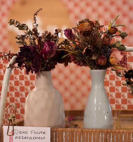 Dried Flowers White Bud Vase - NAT