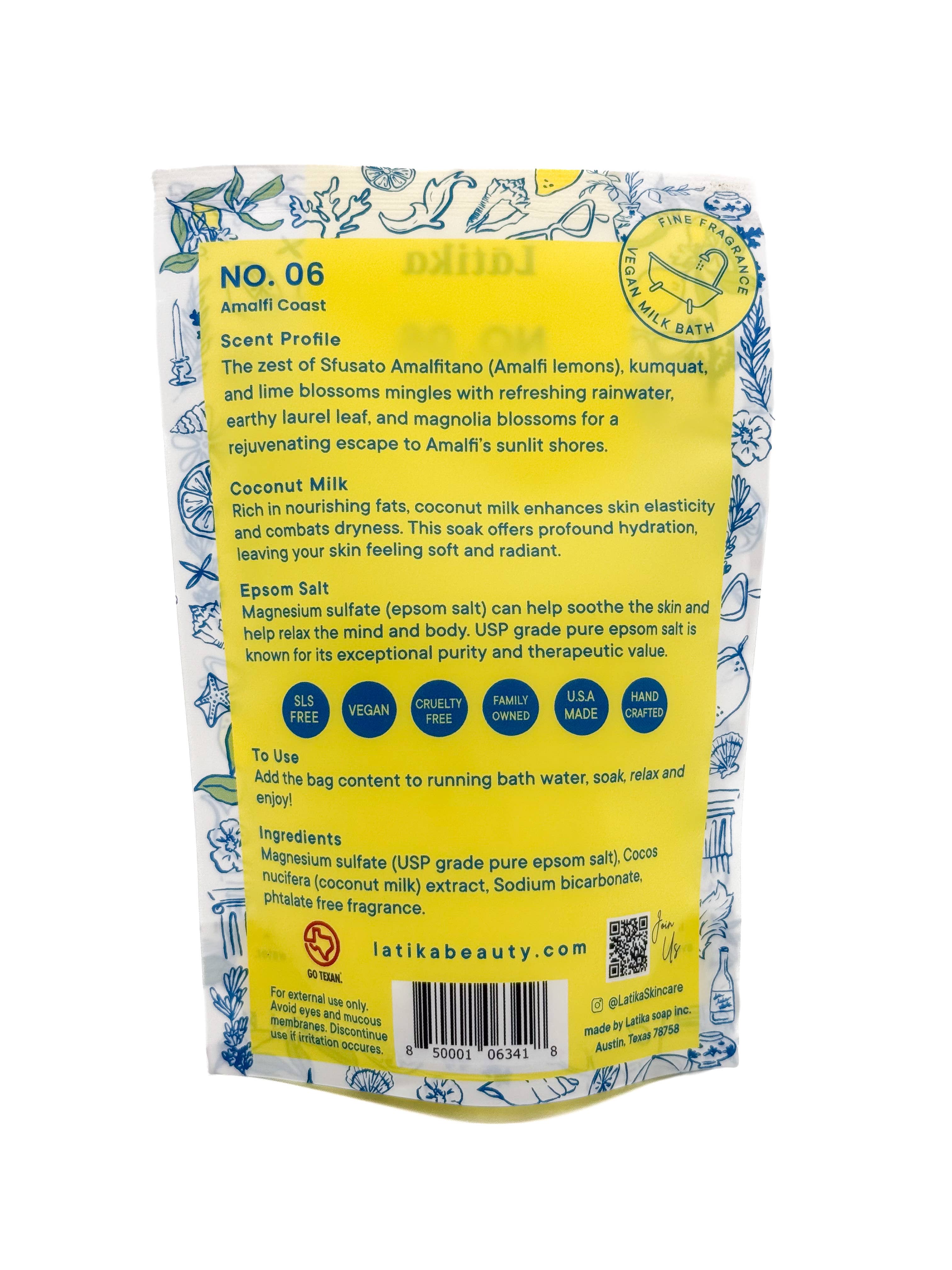 Mother's Day 🍋Amalfi Coast Bath Soak | Vegan Milk Bath 🐚🆕