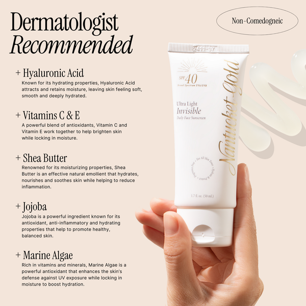 Nantucket Gold Invisible Daily Face Moisturizer with SPF 40
