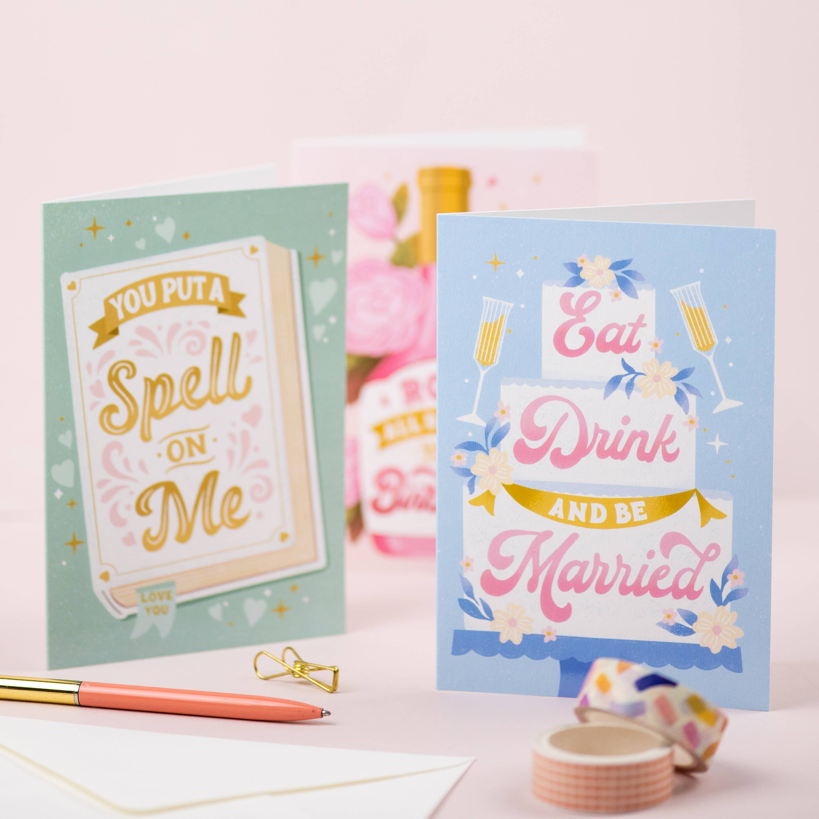 Eat Drink and Be Married | Wedding Greeting Card | Congrats
