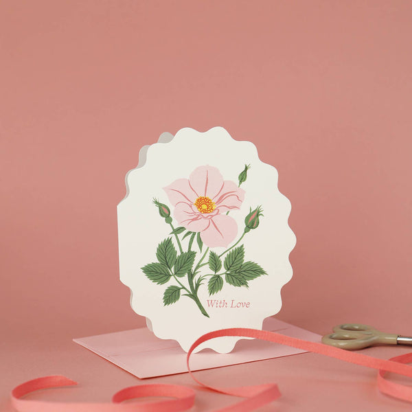 WITH LOVE, WILD ROSE | Valentine's greeting card