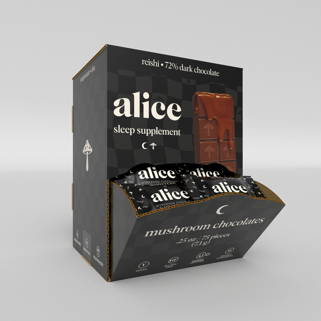 Nightcap Singles — mushroom chocolates for deep sleep
