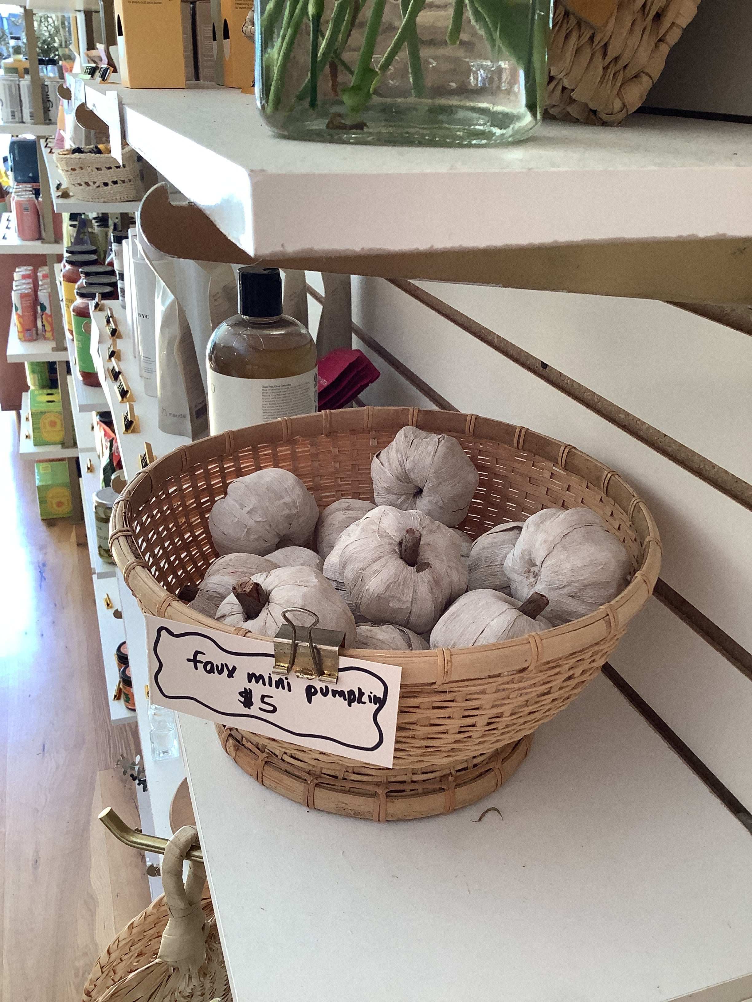 Faux mini pumpkins