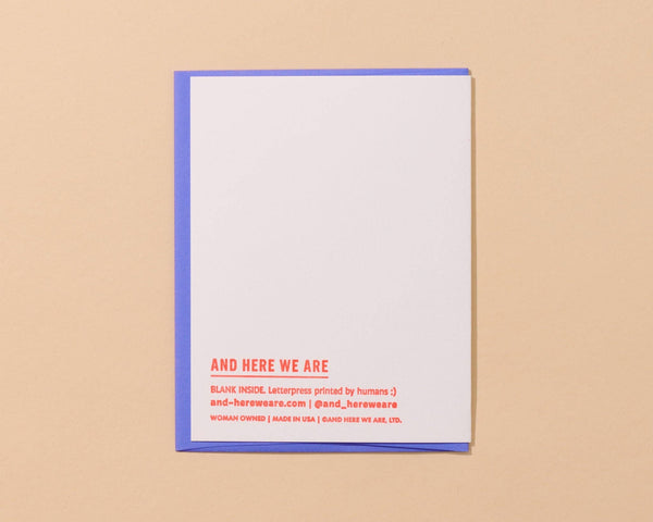 Happy New Home Letterpress Food Icons Housewarming Card