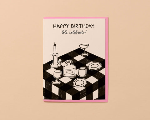 Dinner Party Birthday Card - Foodie, Hygge, Scandinaivan