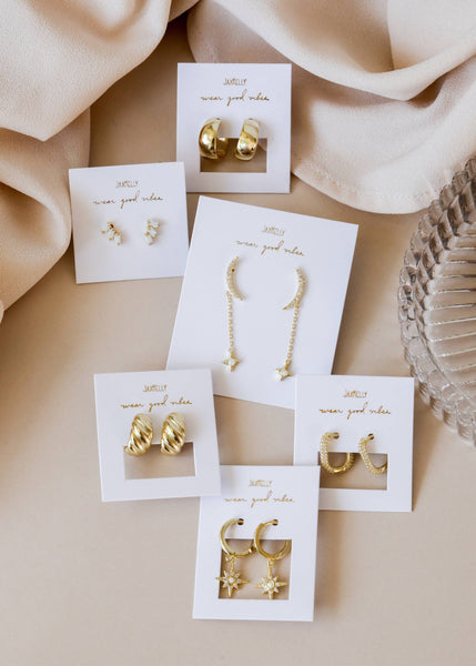Golden Hoop - Swirl - Earring