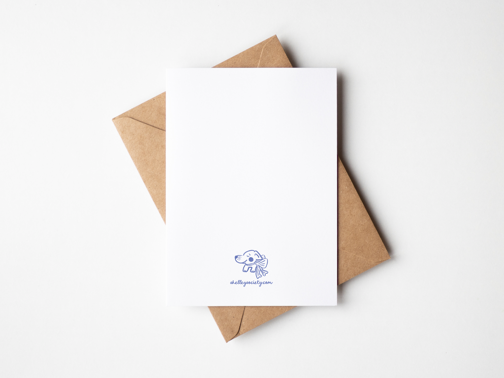 Just Married Dogs in Love Wedding Greeting Card